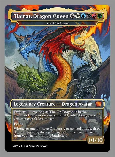 Tiamat Ur Dragon Alter Mtg Altered Art Magic The Gathering Cards