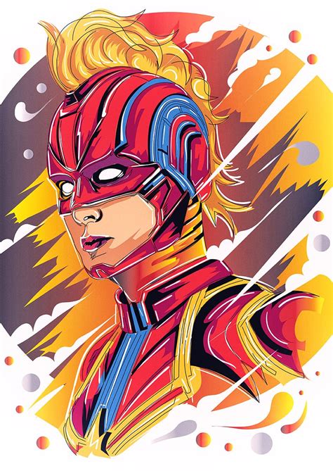 Captain Marvel Fan Art Roxycolor Posterspy Marvel Fan Art Marvel