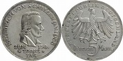 Bundesrepublik Deutschland 5 DM 1955 F Zum 150. Todestag von Friedrich ...