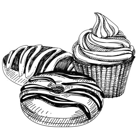 Boat wreck mist, night, milky. Baked goods clipart black and white, Baked goods black and ...