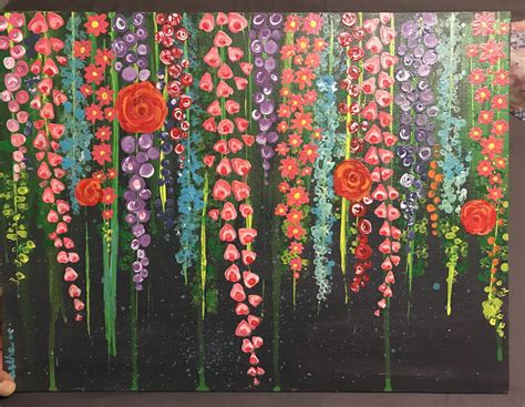 My Latest Acrylic Flower Painting Canvas Abstract