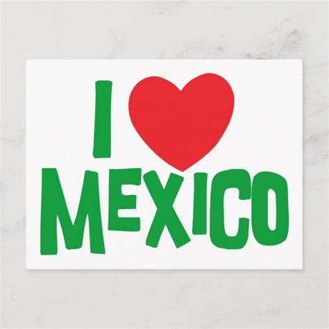 I Love Mexico Postcard