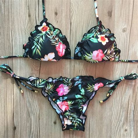 Buy Luoanyfash Sexy Printed Bikini 2018 Summer Swimsuit Women Bandage Bikini
