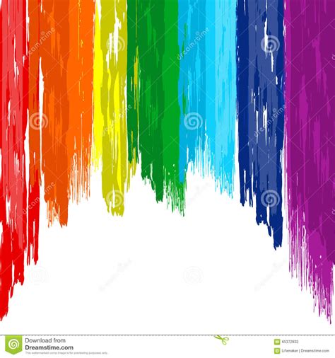 Art Rainbow Brush Abstract Color Background Stock Vector