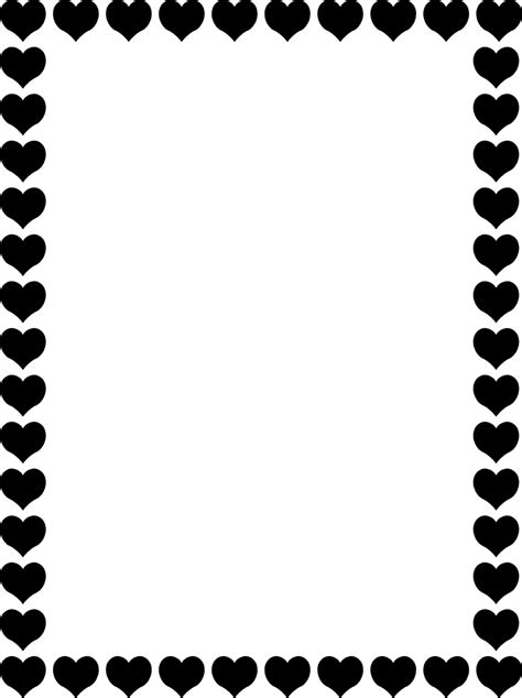 Hearts Free Stock Photo Illustration Of A Blank Heart Frame Border