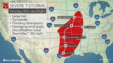 Tornadoes Large Hail And Thunderstorms To Hit Parts Of Central Us