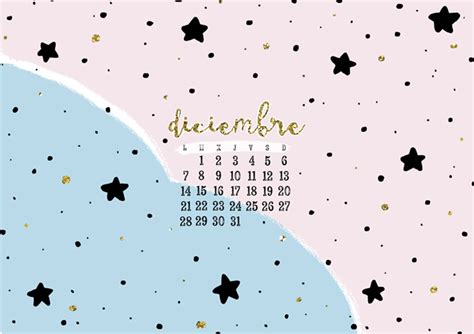 Calendario Diciembre Imprimible Y Fondo Mlcblog
