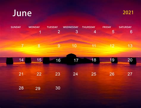 Cute June 2021 Calendar Image For Children Daily Schedule Calendar Word