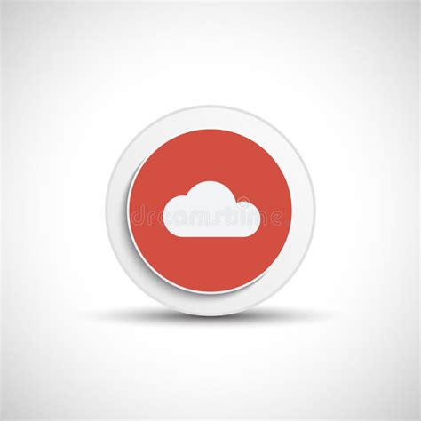 Abstract Vector Cloud Button Stock Vector Illustration Of Interface