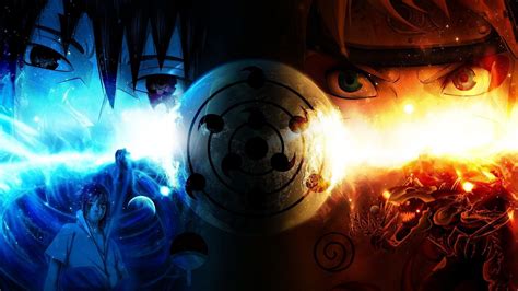 Naruto Fire And Ice Hd Anime Wallpaper Desktop Wallpapers