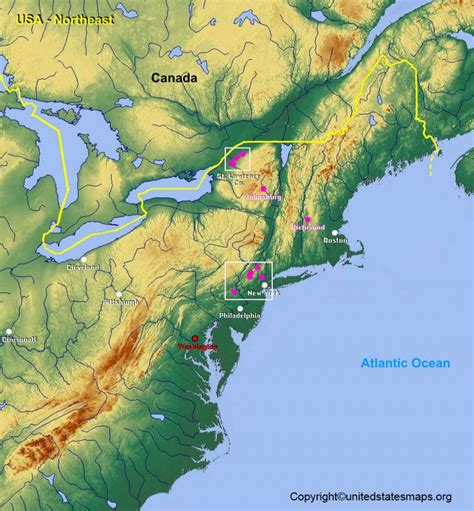 Map Of Northeast Us Road Map Of Northeast Us States
