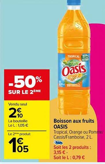 Promo Boisson Aux Fruits Oasis Chez Carrefour Market Icataloguefr