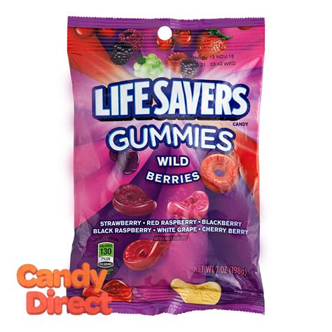 Lifesavers Gummies Wild Berry 7oz Peg Bags 12xt