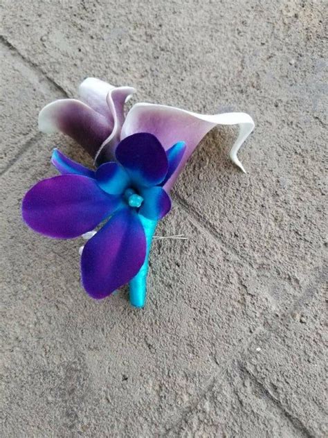 Picasso Calla Lily Galaxy Orchid Boutonniere Real Touch Calla Etsy