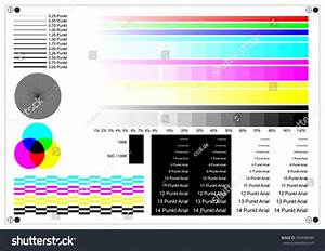 Printer Test Chart Siemens Star Color Stock Vector Royalty Free