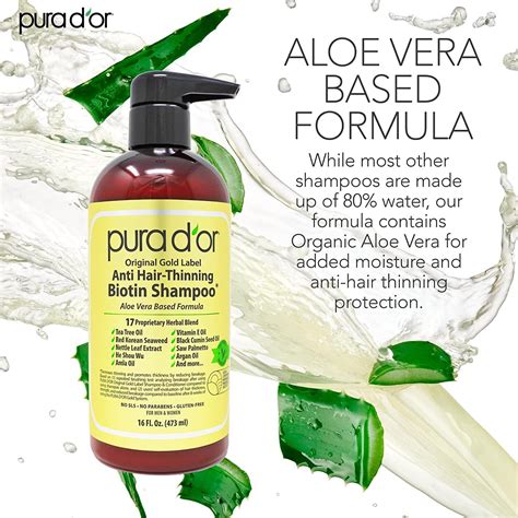 Pura Dor Dor Original Gold Label Anti Hair Thinning Biotin Shampoo 16oz Ebay