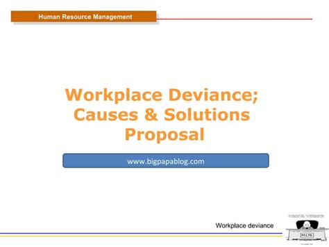 Workplace Deviance Ppt