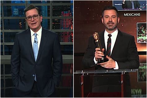 Stephen Colbert Is Underwhelmed With Trump S Fake News Awards But Jimmy Kimmel Claps Back