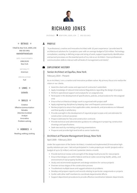 19 Architect Resume Examples Pdf And Word