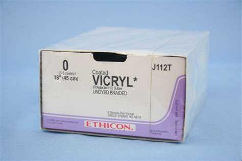 Ethicon Suture J112t 0 Vicryl Undyed 6 X 18 Strands 6 Strands Per