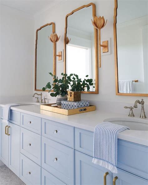 Powder Blue Bathroom Vanity In 2020 White Bathroom Decor Master