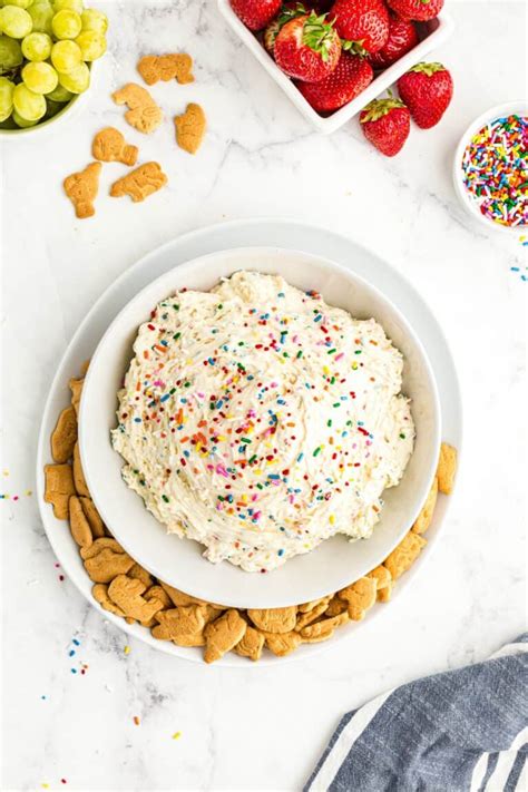 Funfetti Cake Batter Dip Recipe No Bake Shugary Sweets