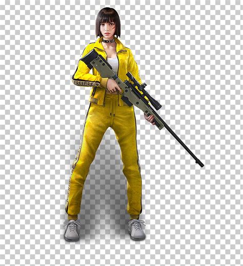 Garena free fire es un videojuego del año. Personaje femenino que sostiene francotirador, fuego ...