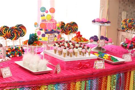 For paper garland, tape two paper plates together and cover hang the ribbon along a table or mantle for decoration. Candy Land Party - Project Nursery