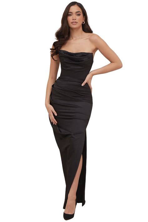 house of cb adrienne corset maxi black rrp 419 in 2022 sexy gown black tie dress dress hire