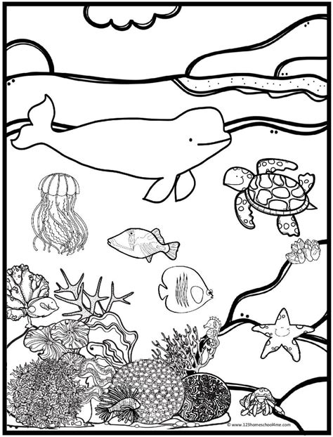 Ocean Coloring Page Coloring Pages