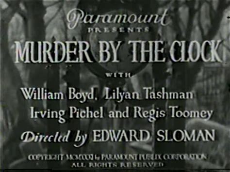 Murder By The Clock 1931