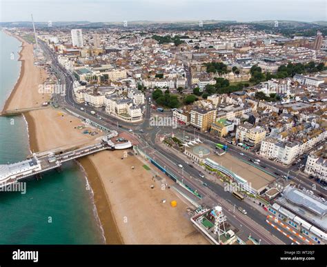 Aerial Photo Of The Brighton Beach And Coastal Area Located In The