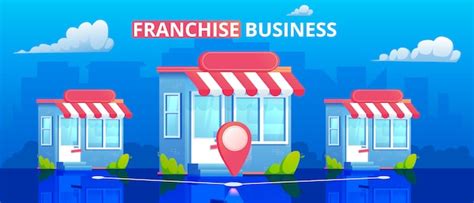 Premium Vector A Franchise Stores Illustration A Marketing Network