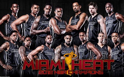 Miami Heat 2012 Nba Champions Roster Wallpaper ~ Big Fan Of Nba Daily