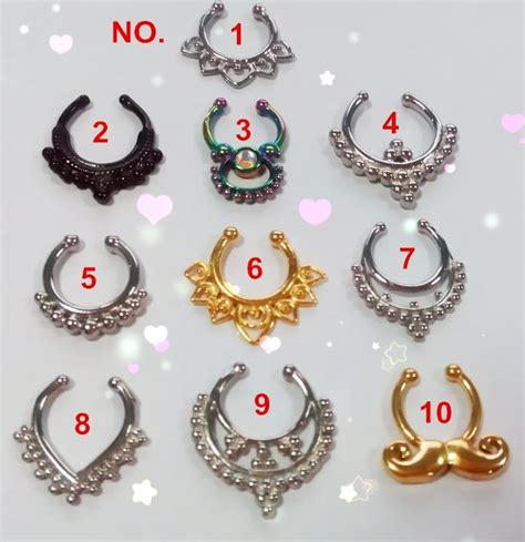 2015 Hot Sale 14g Septum Fake Septum Piercing Jewelry Indian Nose Ring