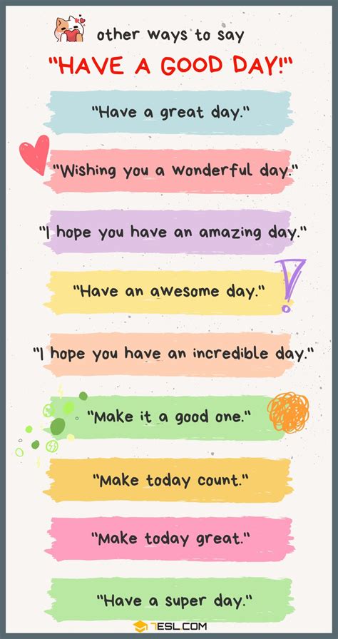 30 Different Ways To Say Have A Good Day Formal And Informal 7esl