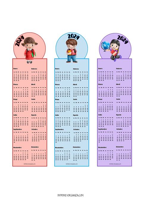 Calendarios Infantiles 2024 Imprime Y Organiza