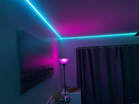 Led Strips And Lamp In My Sons Room Rhue
