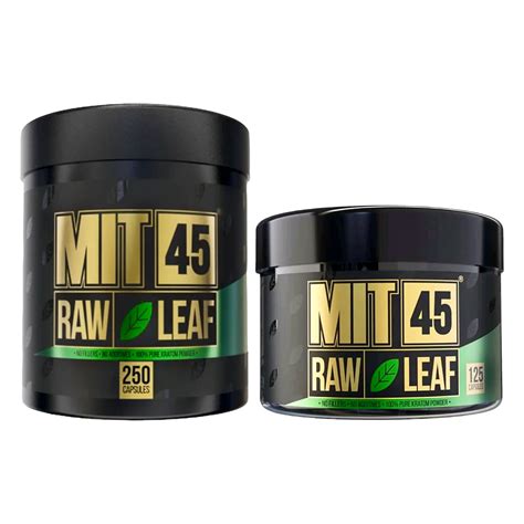 Mit 45 Raw Green Leaf Kratom Capsules - Pure Leaf Kratom