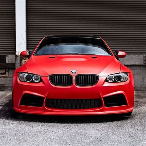 Clean Matte Red Bmw M3 Sports Cars Luxury Bmw Cars