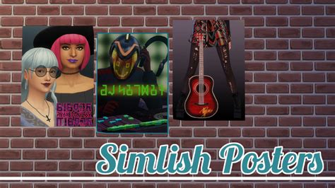 Sims 4 Ccs The Best Simlish Posters By Joolssimming