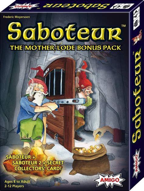 Saboteur Mother Lode Bonus Pack Card Game With Saboteur 2 And Secret