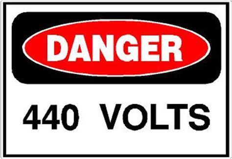 Danger 440 Volts Sticker