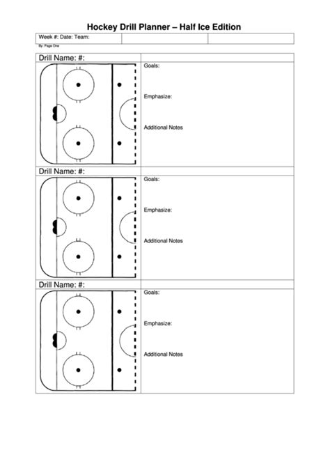 hockey drill planner  ice edition printable