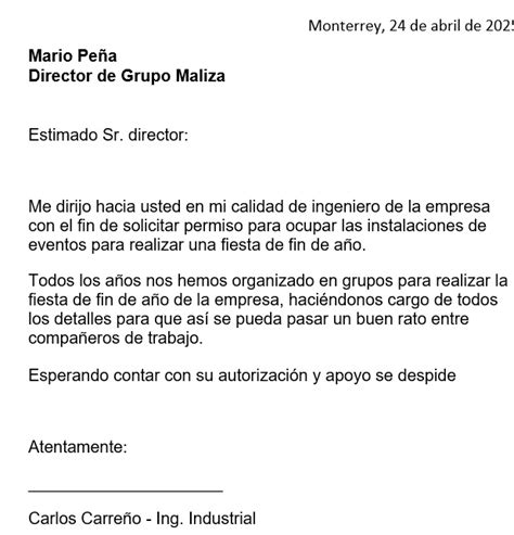 Ejemplo De Carta Formal A Un Director Modelo Y C Mo Hacerla