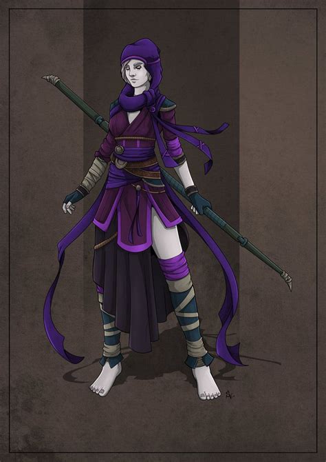 Changelings are always female, tall, and slender. Changeling Monk by SilkyNoire | Changeling, Fantasy ...