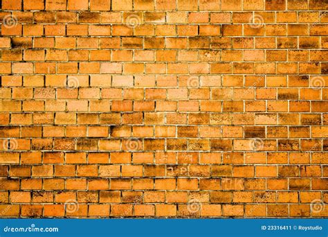Orange Brick Wall Texture Or Background To Design Stock Image Image