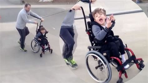 Dad Of The Year Takes Wheelchair Bound Disabled Son To Skatepark And