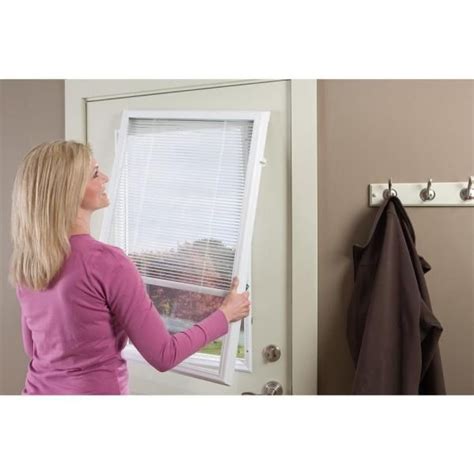 Odl White Cordless Add On Enclosed Aluminum Blinds With 1 2 In Slats For 22 In Wide X 36 In