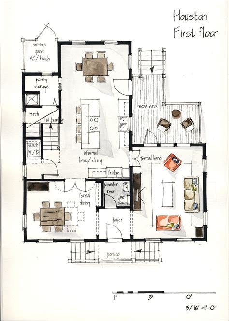 Hand Drawing Plans Interior Architecture Drawing Drawing Interior